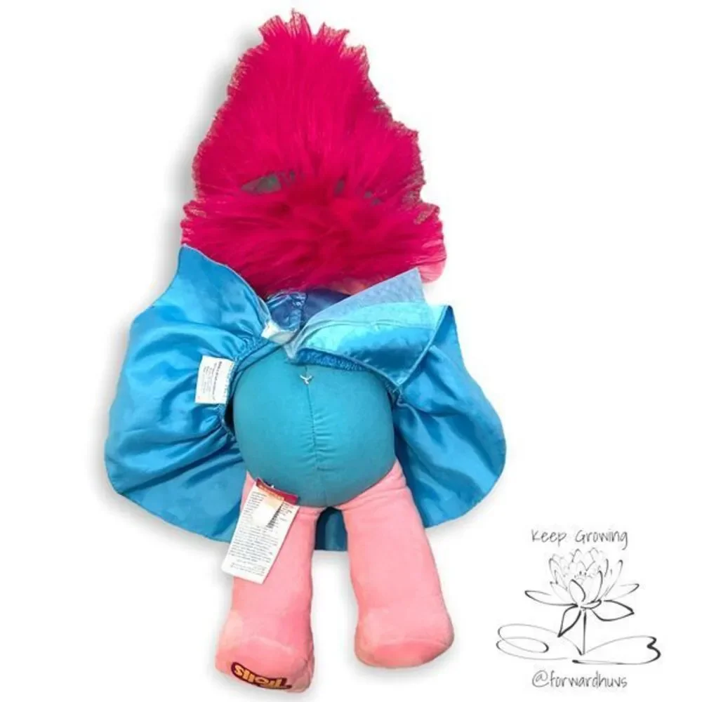 Princess Poppy Trolls Build a Bear Plush with Blue Sequins Dress & Shoes